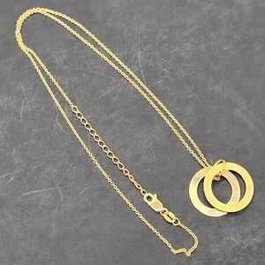 Oak and Luna necklace women's 19" sterling silver 925 golden ring pendant dainty